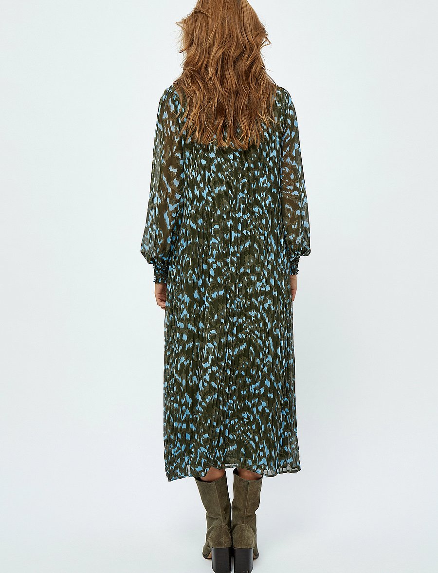 Minus - Eria Smock Lang Kjole - midimekot - ivy green print - 3