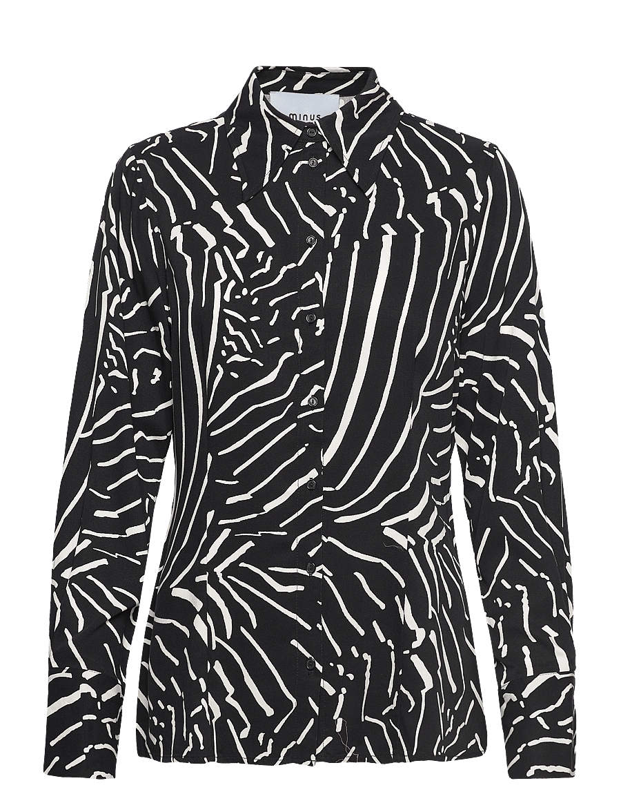 Minus - Kassandra Skjorte - chemises à manches longues - black print - 1