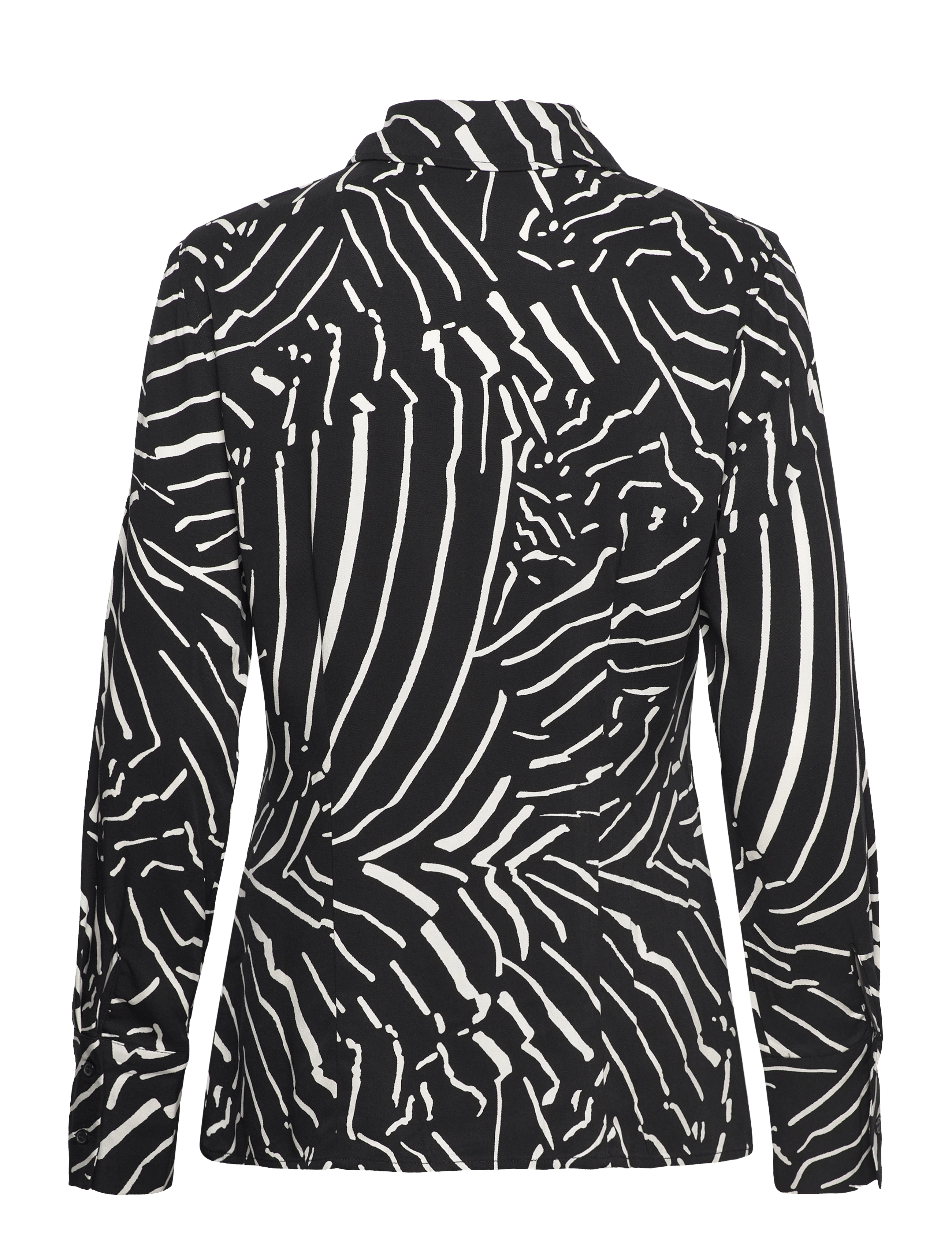 Minus - Kassandra Skjorte - langærmede skjorter - black print - 2