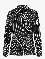 Minus - Kassandra Skjorte - langermede skjorter - black print - 1
