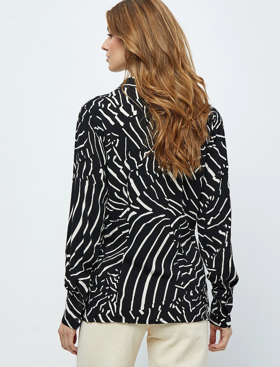 Minus - Kassandra Skjorte - chemises à manches longues - black print - 3