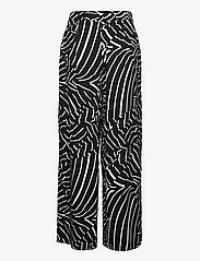 Minus - Kassandra Bukser - leveälahkeiset housut - black print - 1