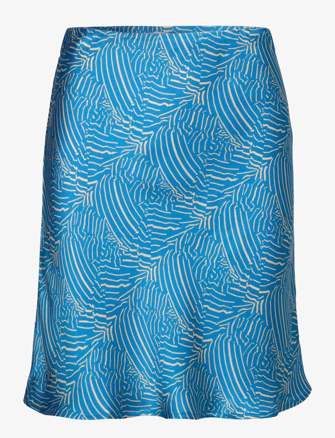 Minus - Visala GRS Kort Nederdel - satinkjolar - horizon blue print - 0