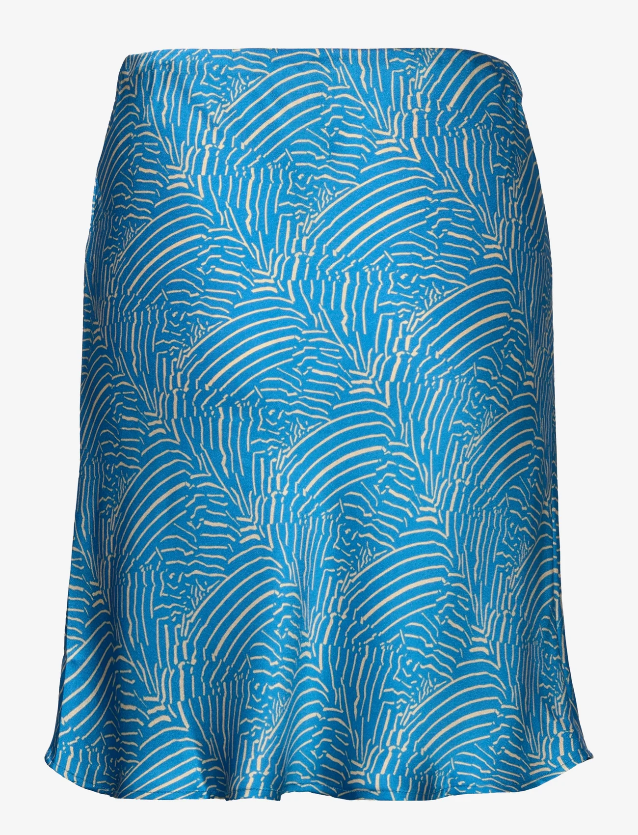 Minus - Visala GRS Kort Nederdel - satinkjolar - horizon blue print - 1