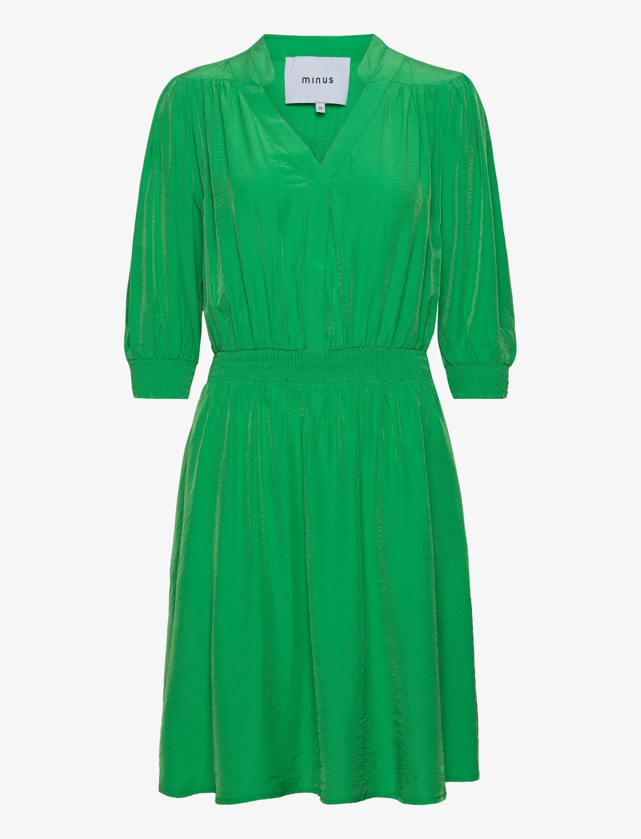 Minus - Ayame Short Dress - skjortklänningar - island green - 0