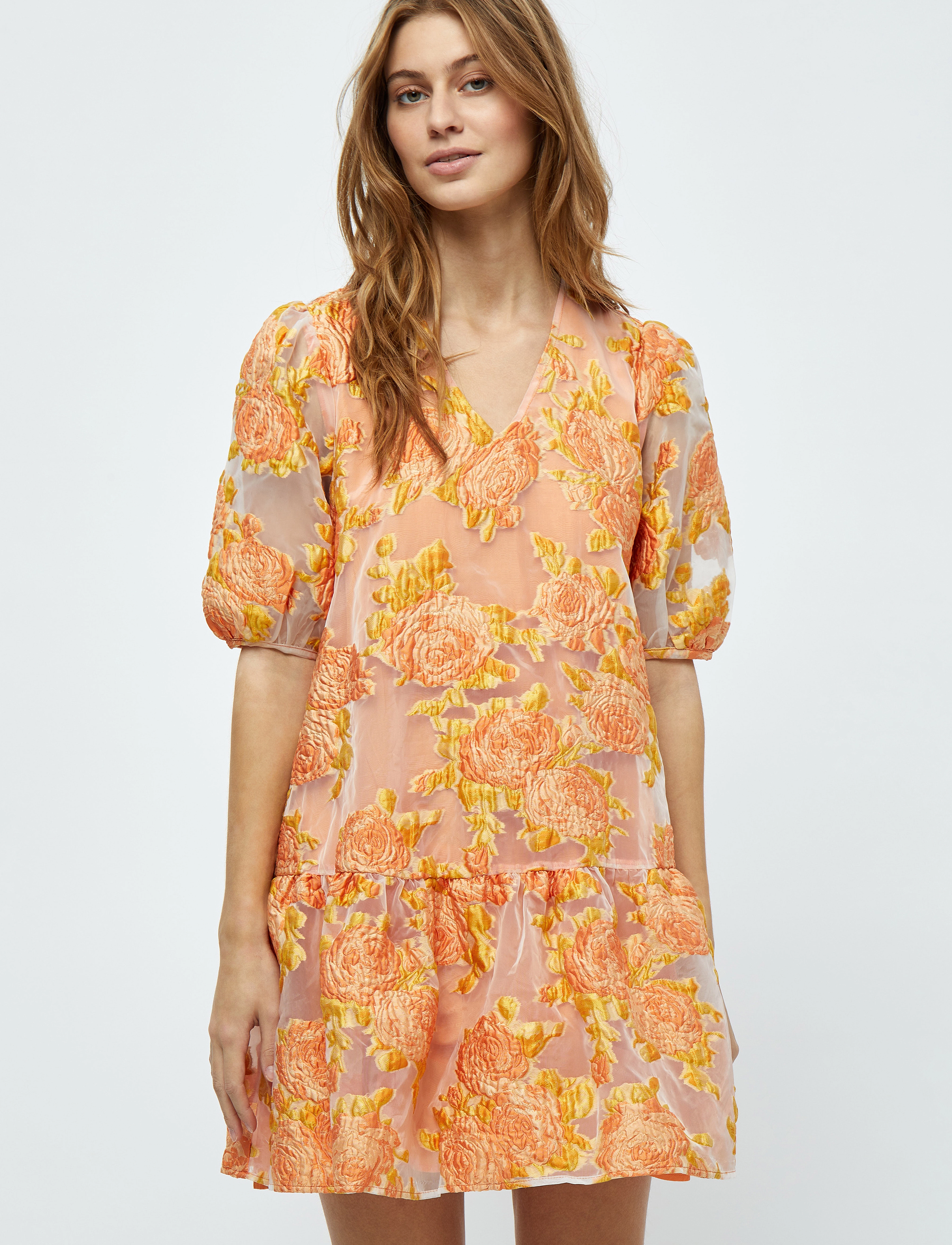 Minus Calima Kjole - Festkjoler - ORANGE PEEL / orange