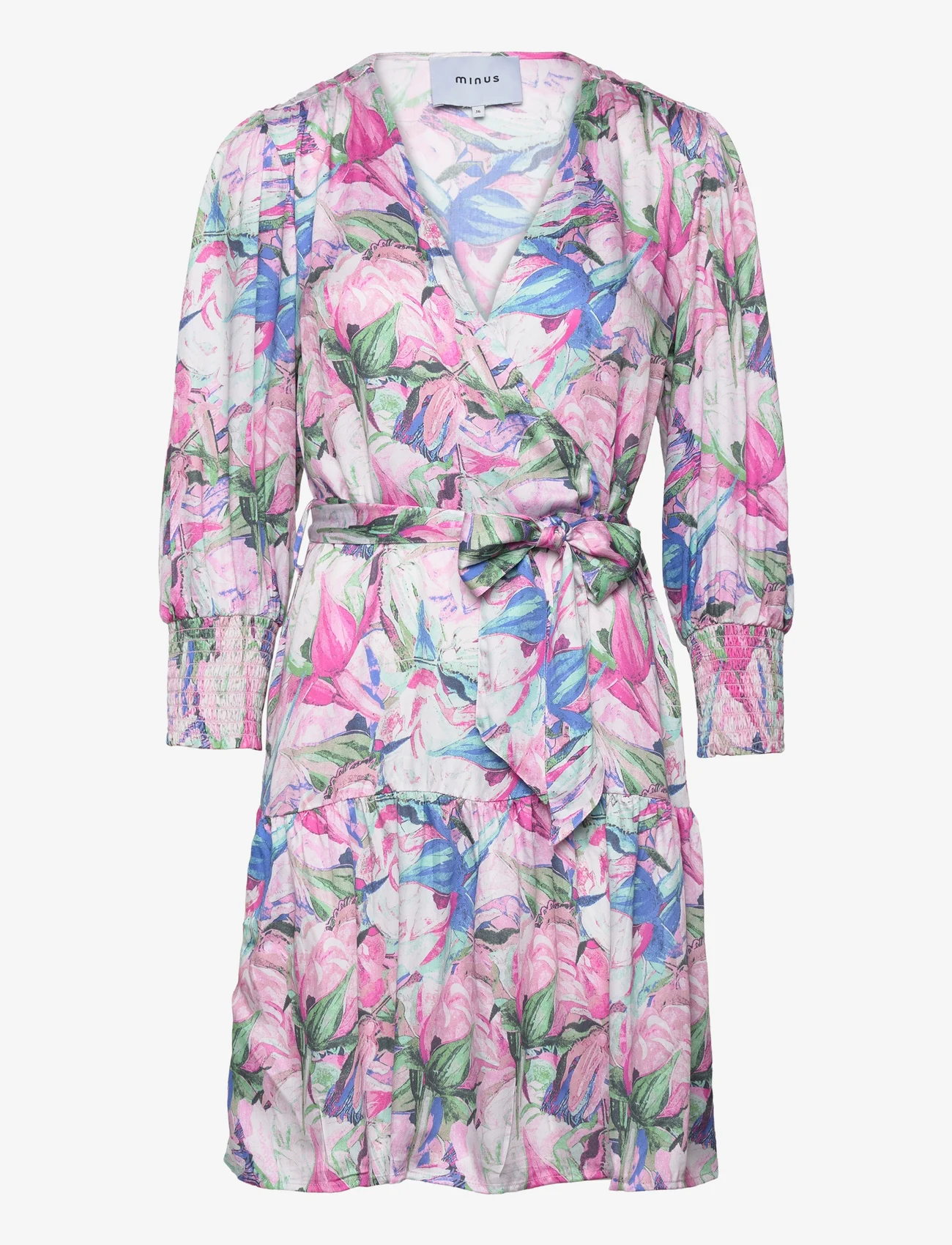 Minus - Mercy Short Dress 2 - feestelijke kleding voor outlet-prijzen - super pink print - 0
