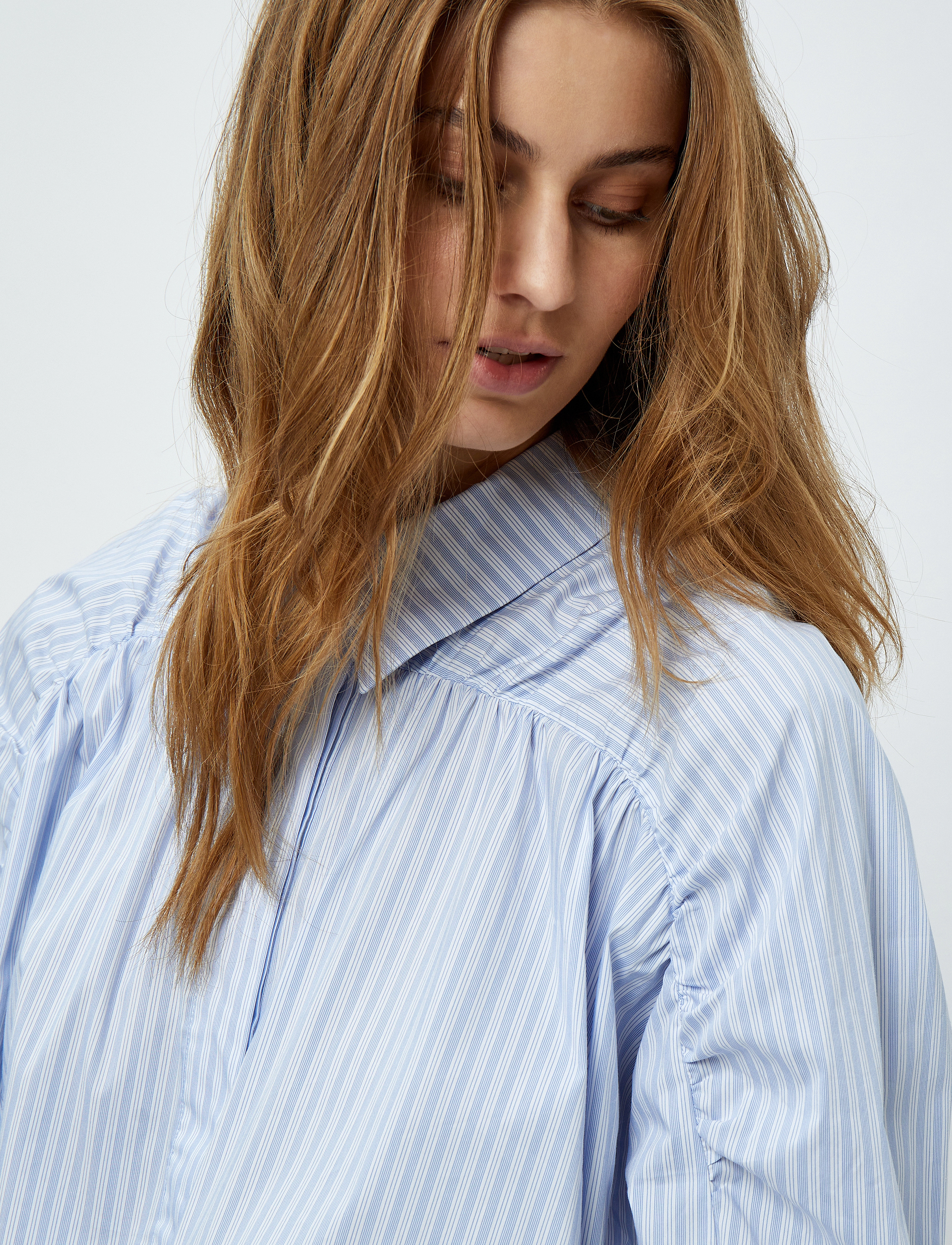 Minus - Alima Skjorte - ice blue stripe - 5