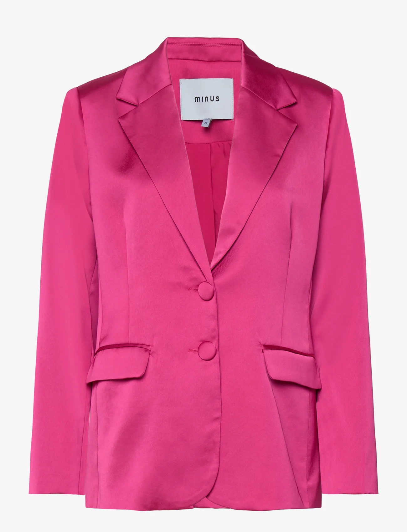 Minus - MSJustina Sateen Blazer 1 - ballīšu apģērbs par outlet cenām - super pink - 0