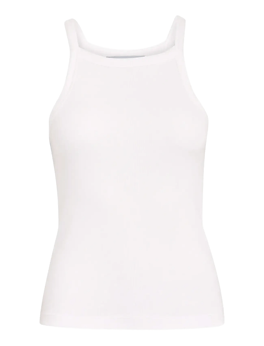 Minus - Maluna GOTS Rib Top - tanktops - hvid - 1