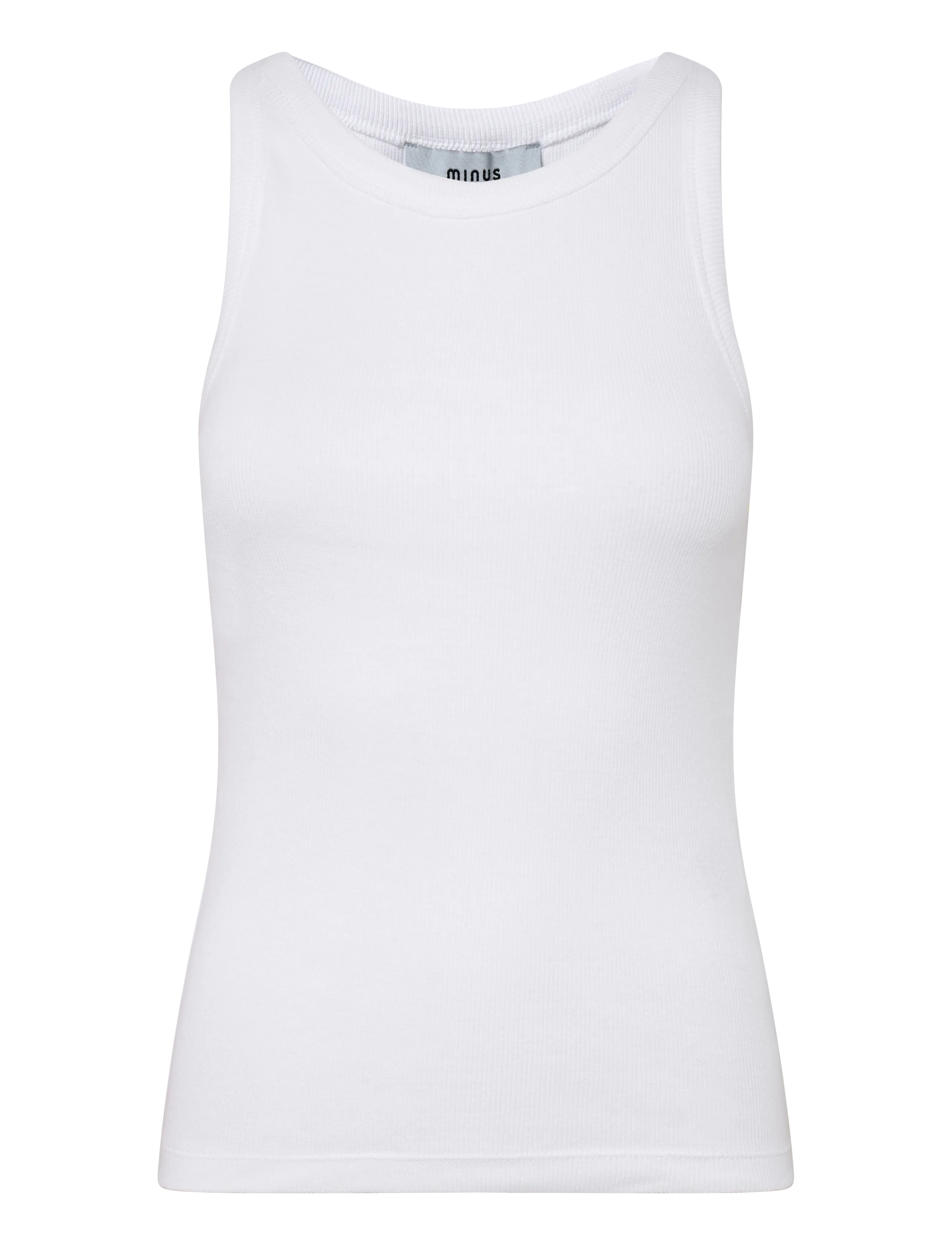 Minus Maluna GOTS Rib Top - Minus - HVID / white