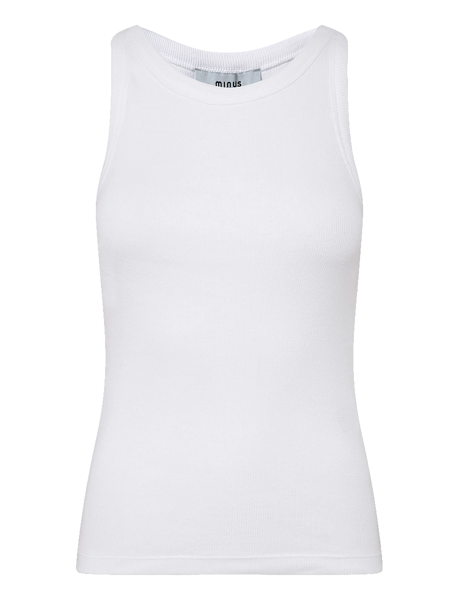 Minus - Maluna GOTS Rib Top - Ärmellose tops - hvid - 1