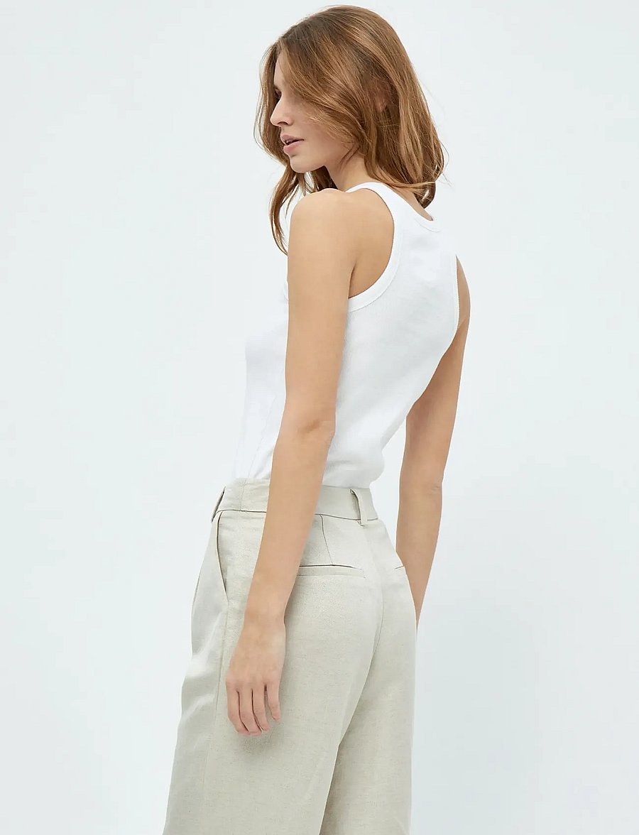 Minus - Maluna GOTS Rib Top - tanktops - hvid - 2