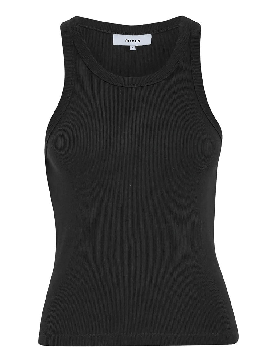 Minus - Maluna GOTS Rib Top - Ärmellose tops - sort - 1