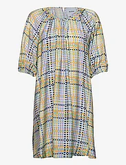 Minus - Luretta Short Dress 2 - blousejurken - mango sorbet print - 0