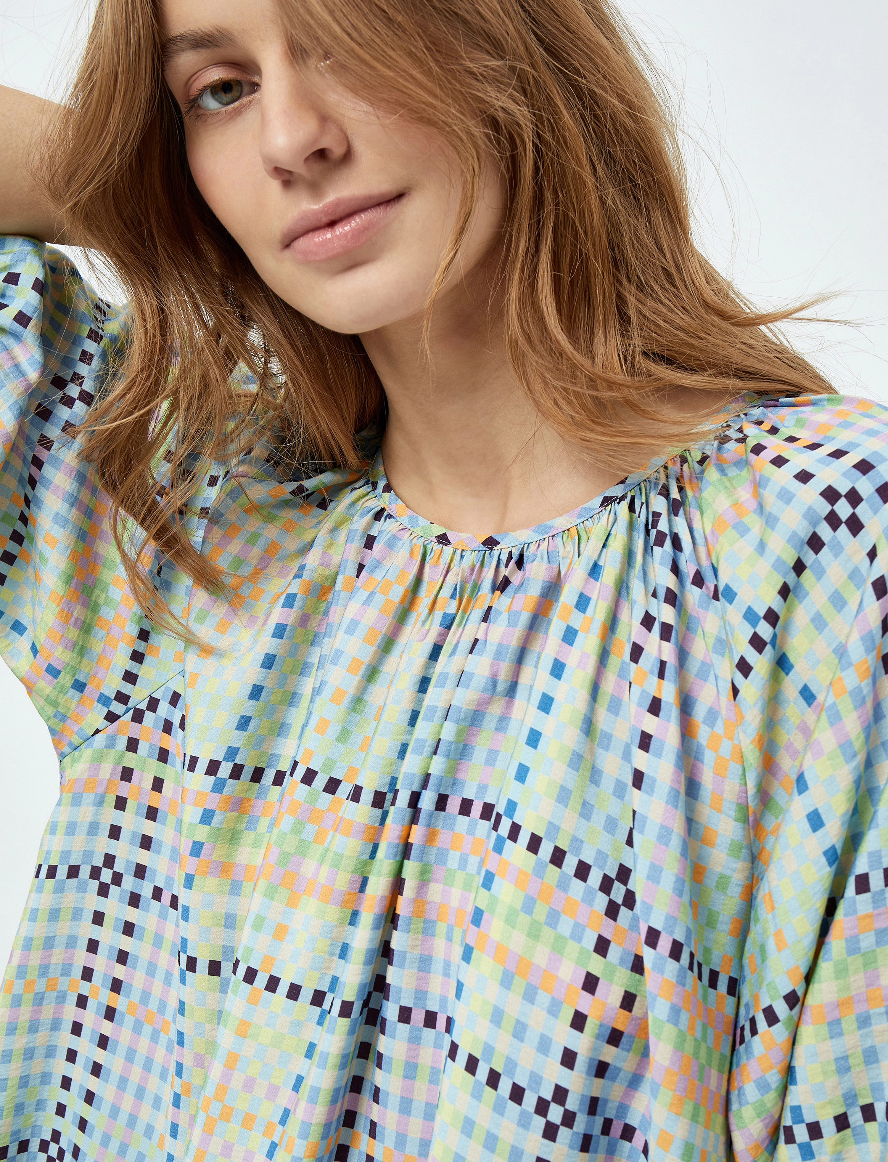 Minus - Luretta Short Dress 2 - skjortekjoler - mango sorbet print - 4