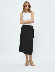 Minus - Shelba Linen Wrap Skirt 3 - sort - 2