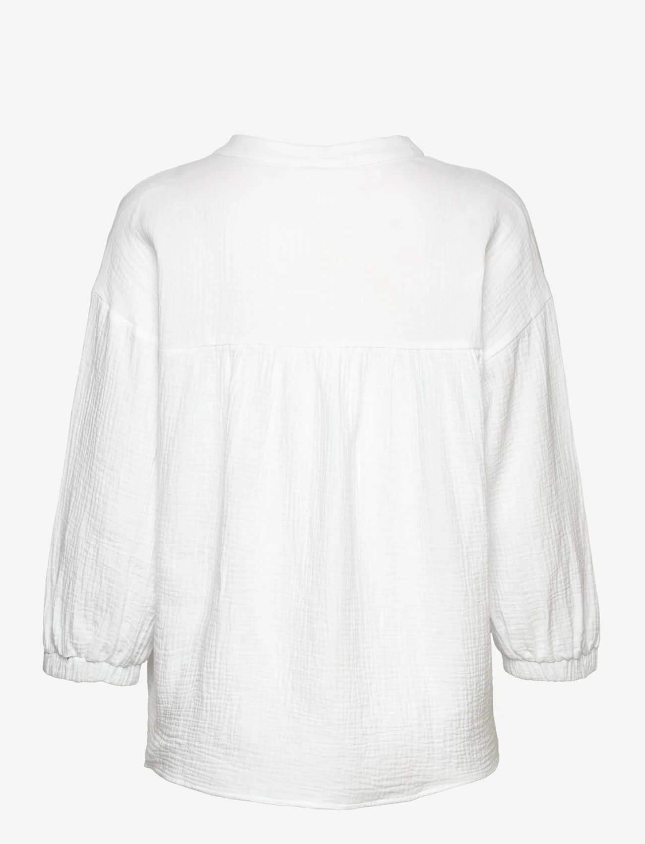 Minus - Hemma 3/4 Sleeve Blouse 1 - blouses korte mouwen - hvid - 1