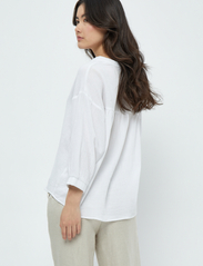Minus - Hemma 3/4 Sleeve Blouse 1 - blouses korte mouwen - hvid - 3