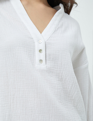 Minus - Hemma 3/4 Sleeve Blouse 1 - blouses korte mouwen - hvid - 4