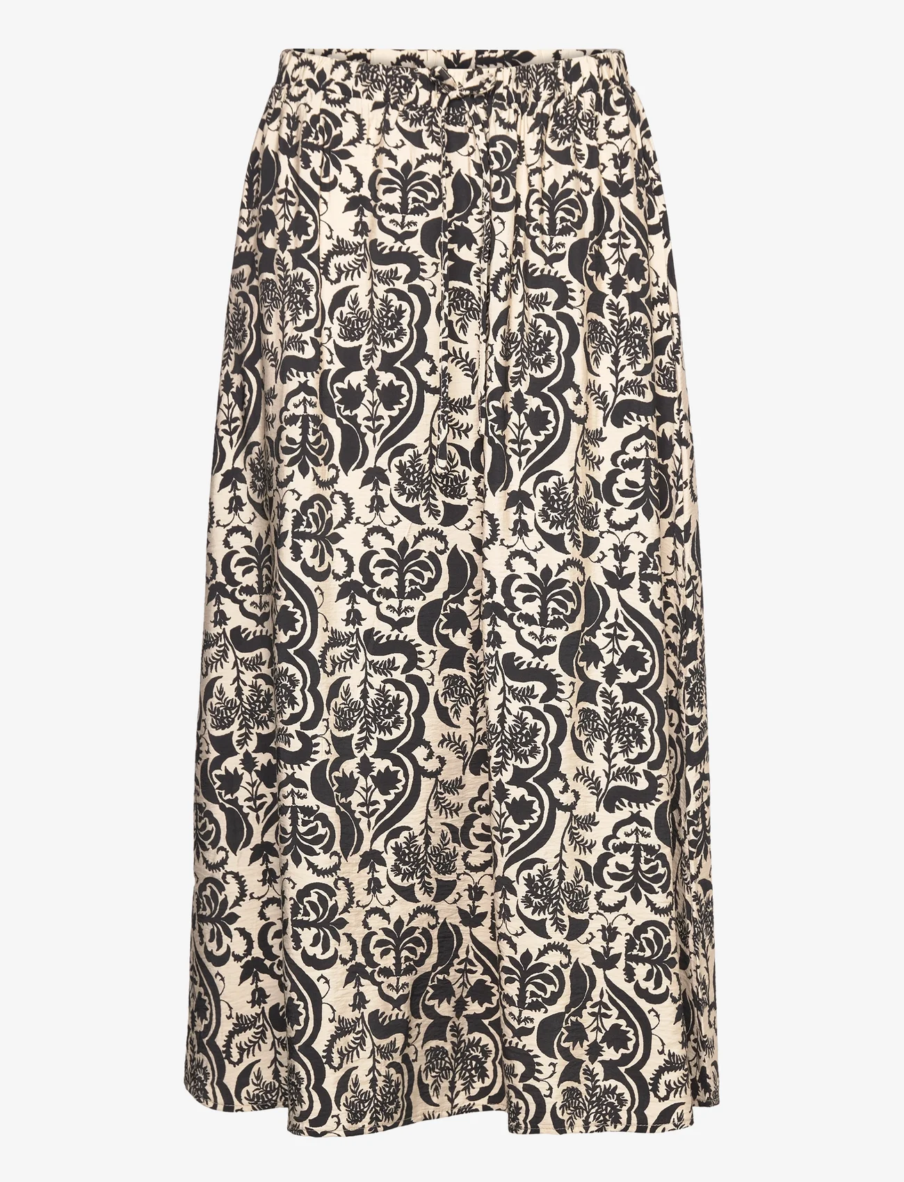 Minus - Lizia Midi Skirt 4 - midi skirts - sand gray print - 0
