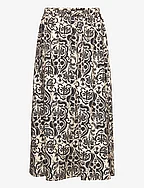 Lizia Midi Skirt 4 - SAND GRAY PRINT