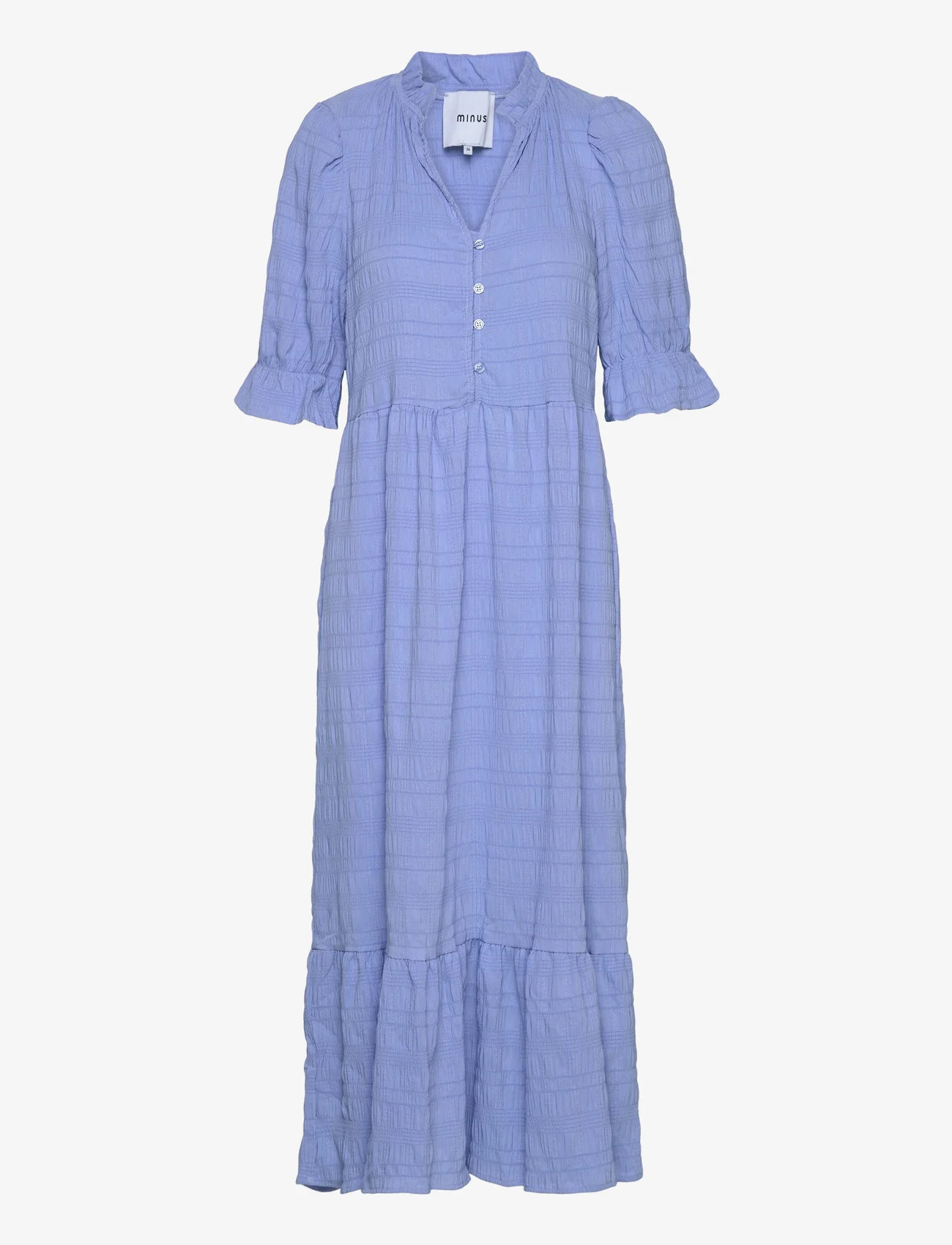 Minus - New Birgitta Dress - skjortklänningar - ice blue - 1