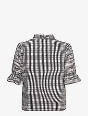 Minus - Vendia Bluse - short-sleeved blouses - black checked - 1