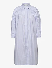 Minus - Alima Stribet Skjortekjole - shirt dresses - ice blue stripe - 0