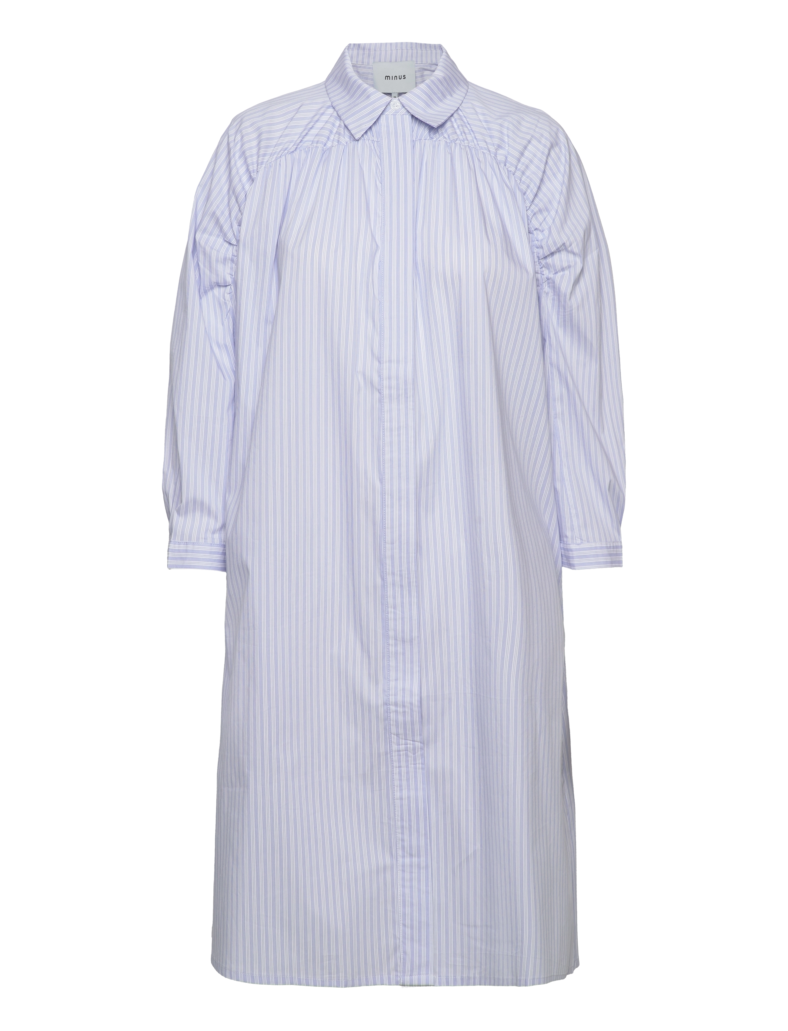 Minus Alima Stribet Skjortekjole - Kleider - ICE BLUE STRIPE / blue
