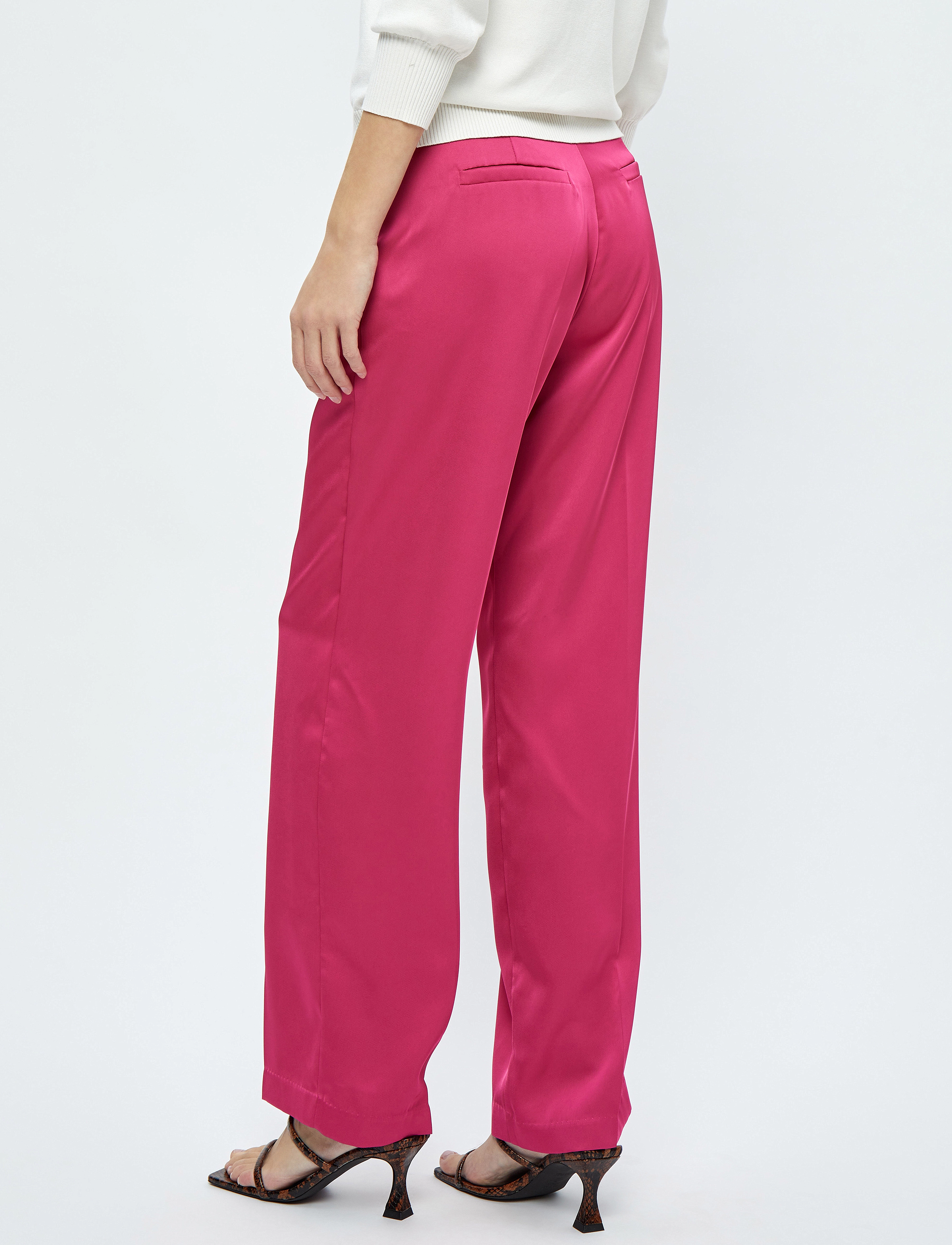 Minus - Justina Sateen Bukser - super pink - 3