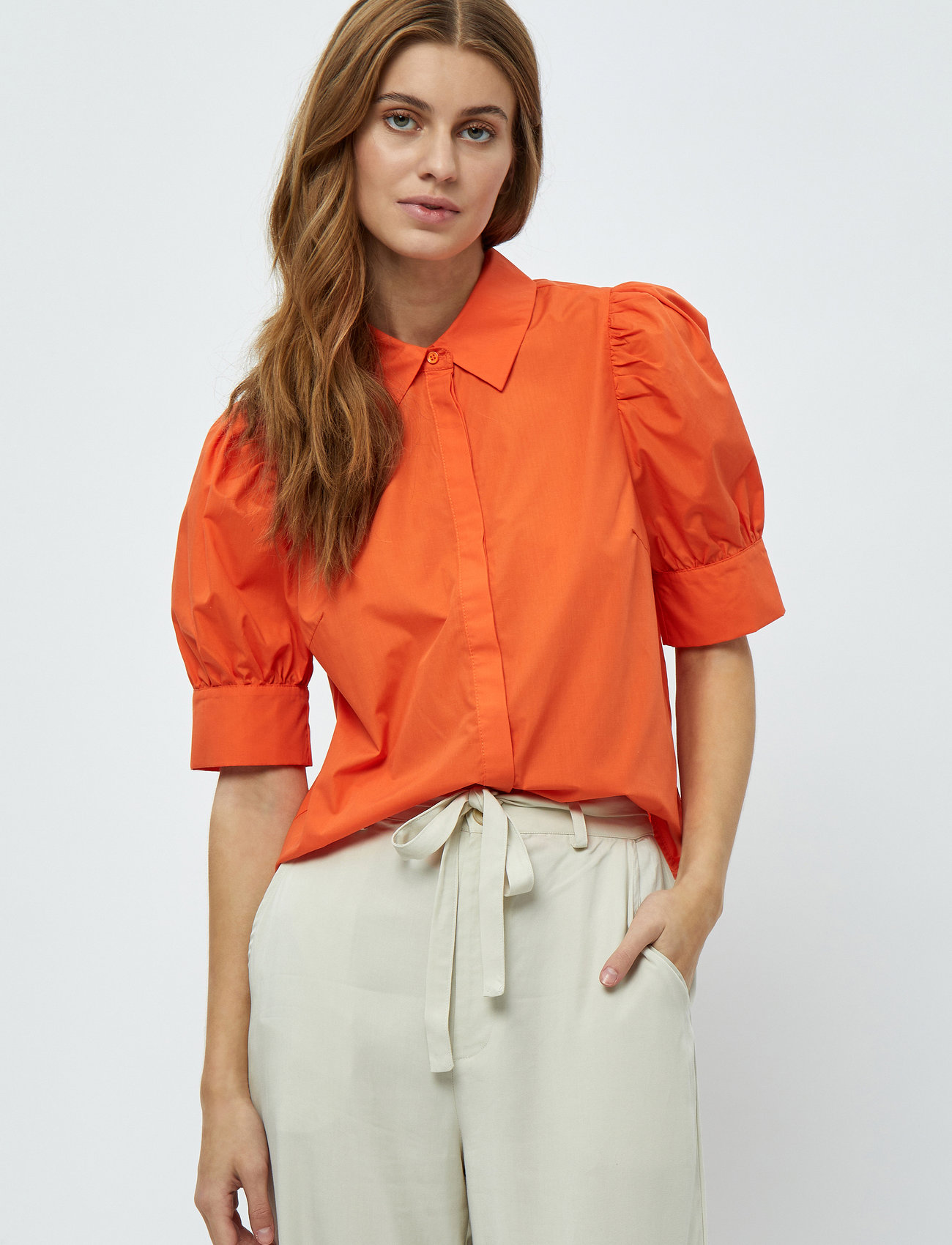 Minus - Molia Skjorte - koszule z krótkim rękawem - orange peel - 0