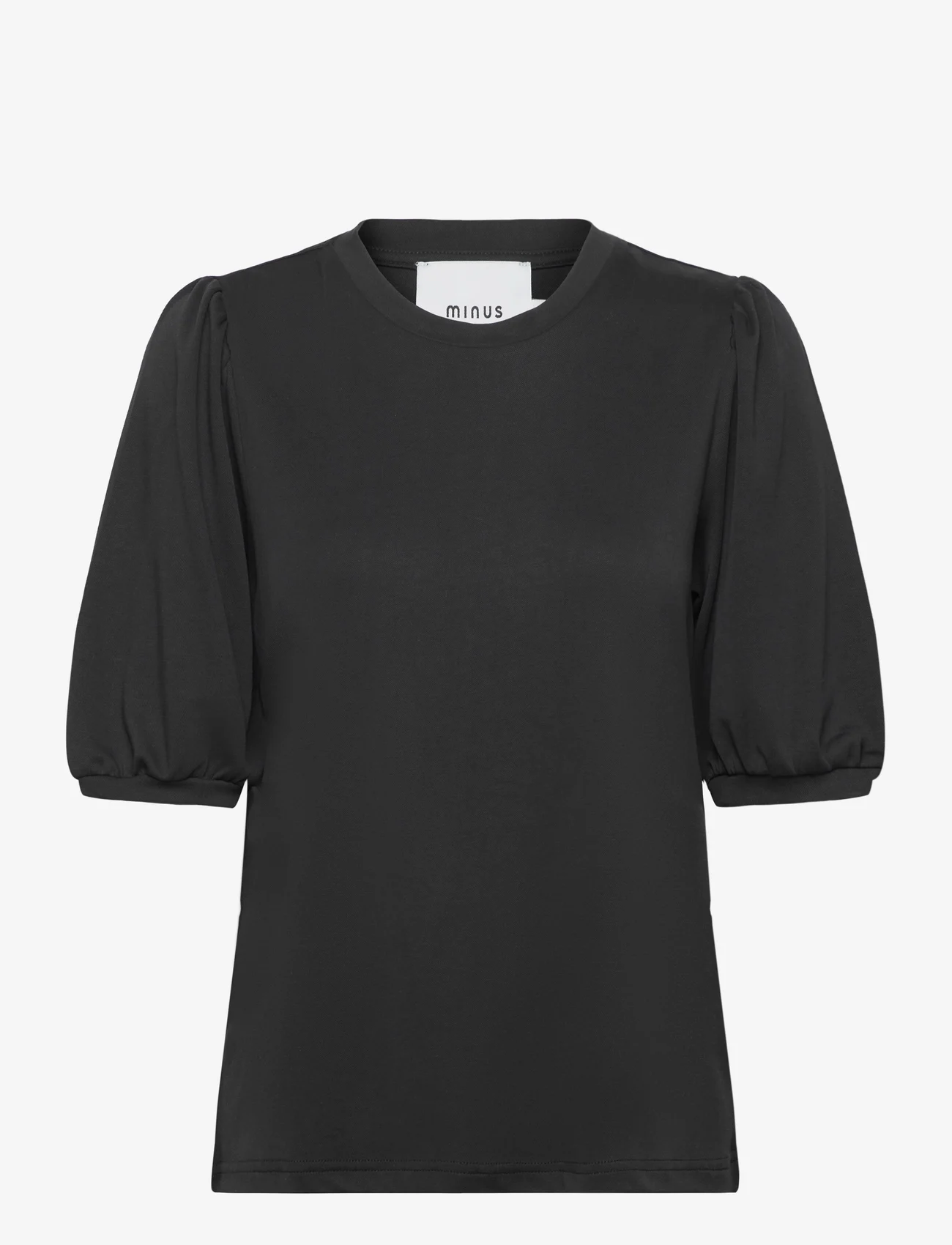 Minus - Darsy Puff Sleeve T-Shirt - t-shirt & tops - sort - 0