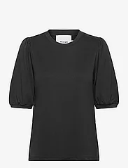 Minus - Darsy Puff Sleeve T-Shirt - t-shirts - sort - 0