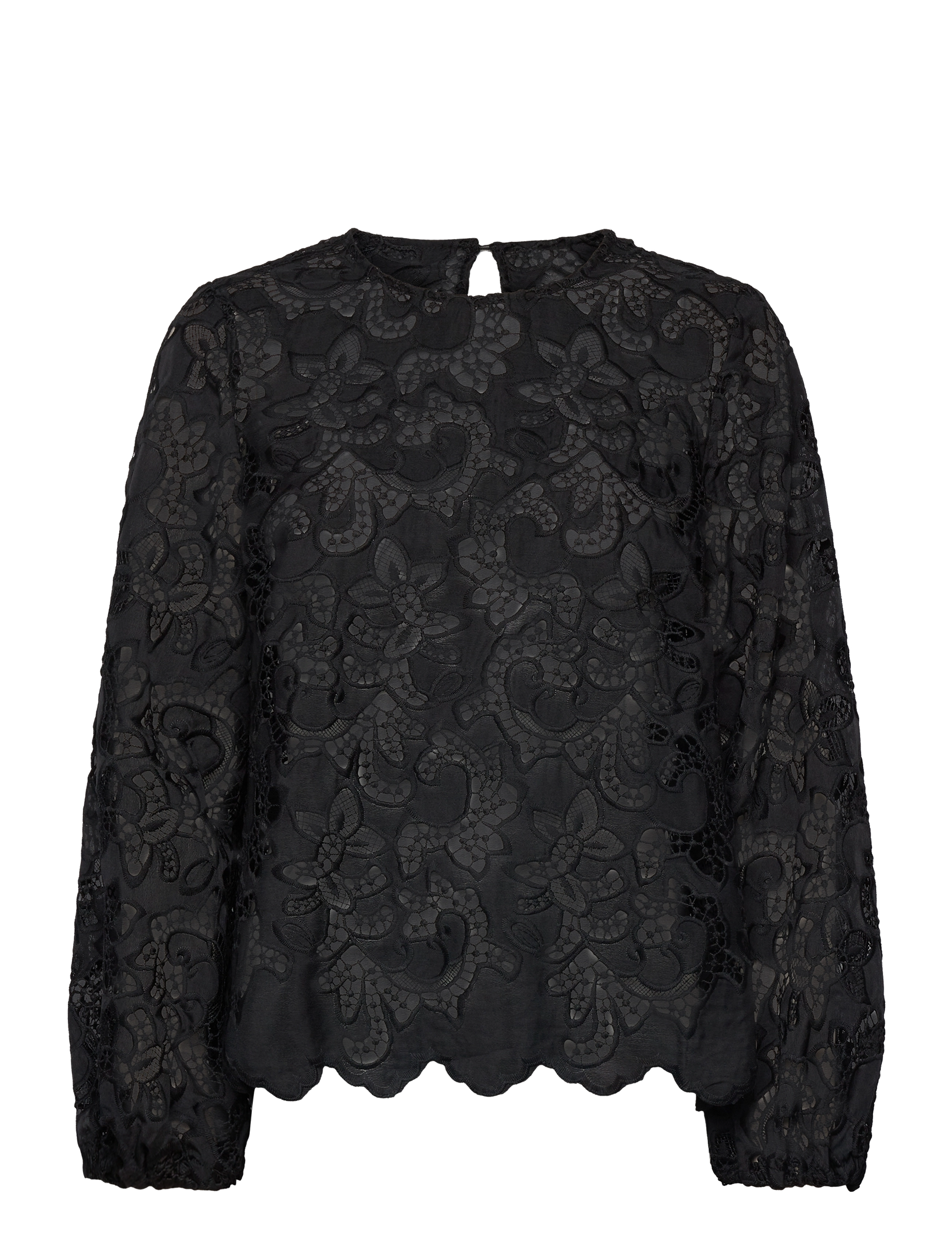 Minus MSMisala Long Sleeve Lace Blouse - Kleidung - SORT / black
