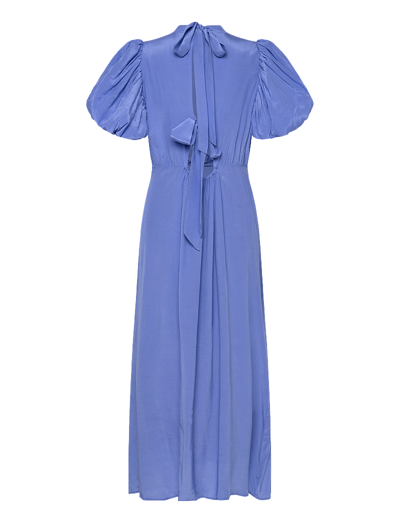 Minus - MSAlicia Puff Short Sleeve Open Bac - midikleidid - blue bonnet - 1