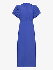 Minus - Alicia Puff Short Sleeve Open Back - midi kjoler - royal blue - 0
