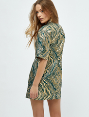 Minus - MSEvelina Jacquard Short Dress - shirt dresses - jungle green jacquard - 3