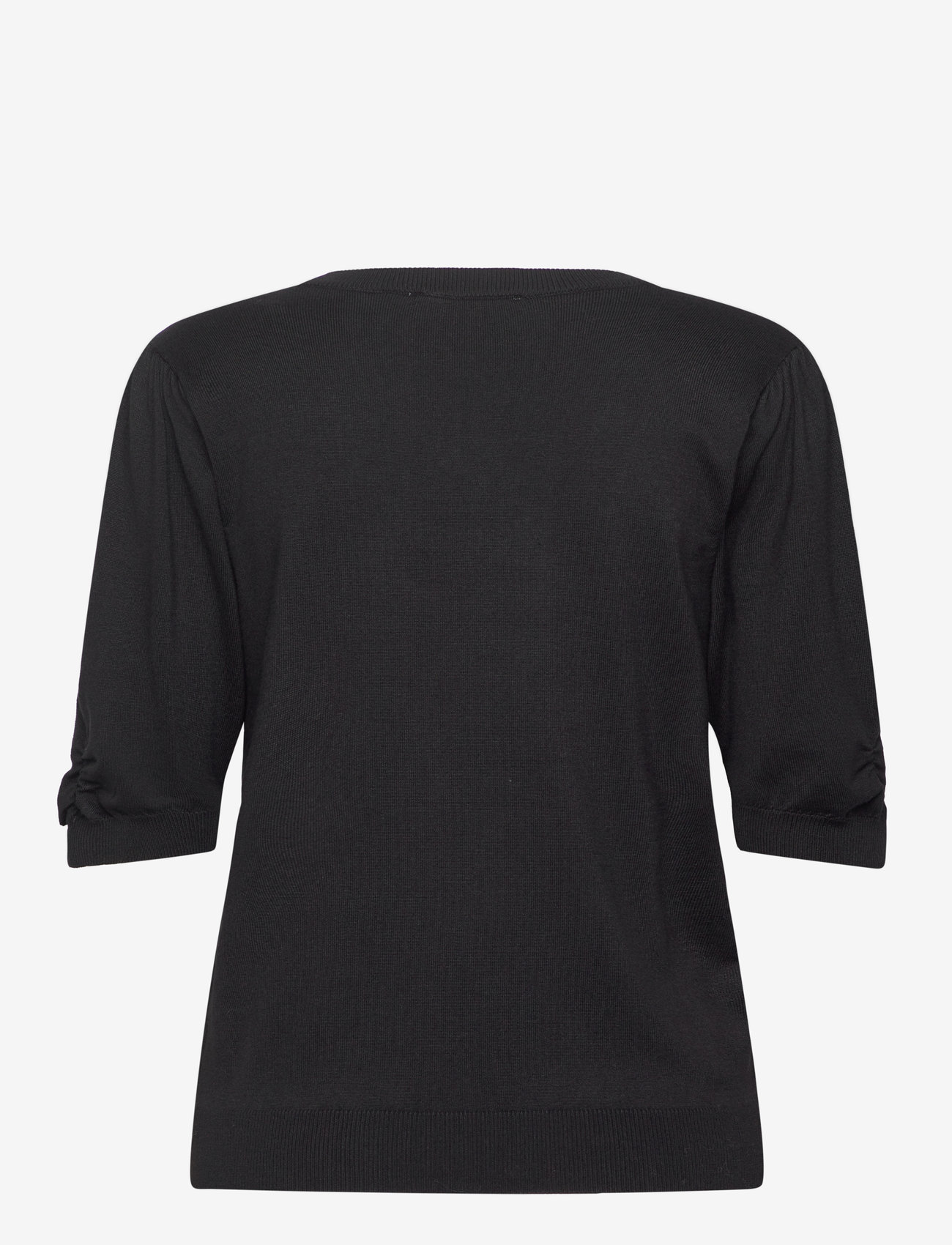 Minus - MSPam Scoop Neck Knit T-Shirt - stickade tröjor - sort - 2