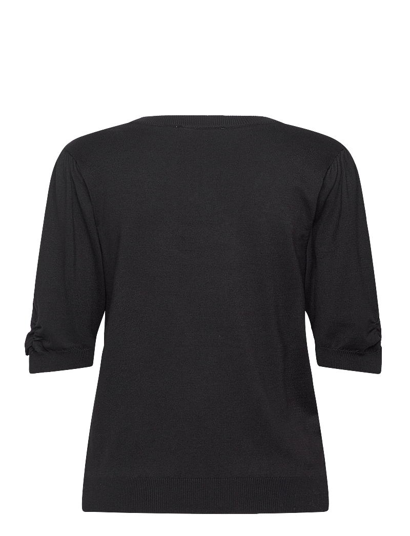 Minus - MSPam Scoop Neck Knit T-Shirt - stickade tröjor - sort - 2