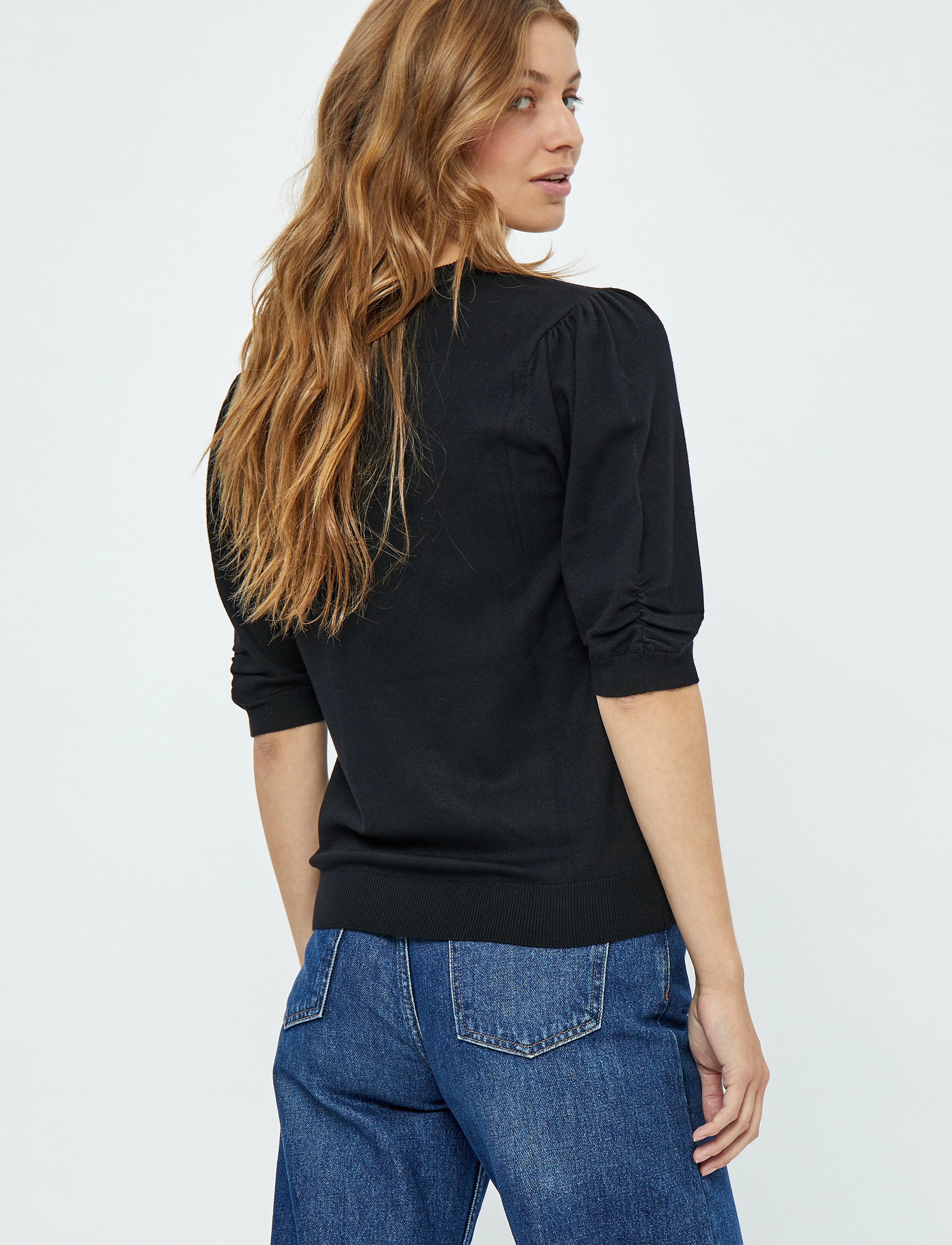 Minus - MSPam Scoop Neck Knit T-Shirt - jumpers - sort - 3