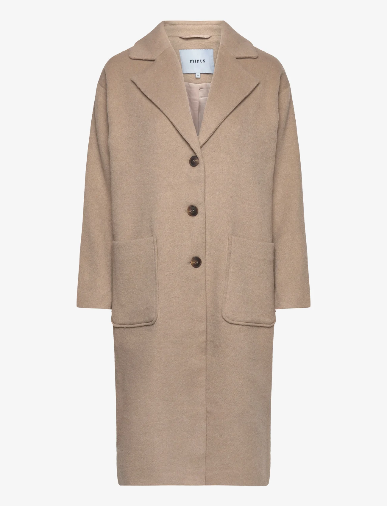 Minus - MSSally Wool Coat - winter coats - cobblestone - 0