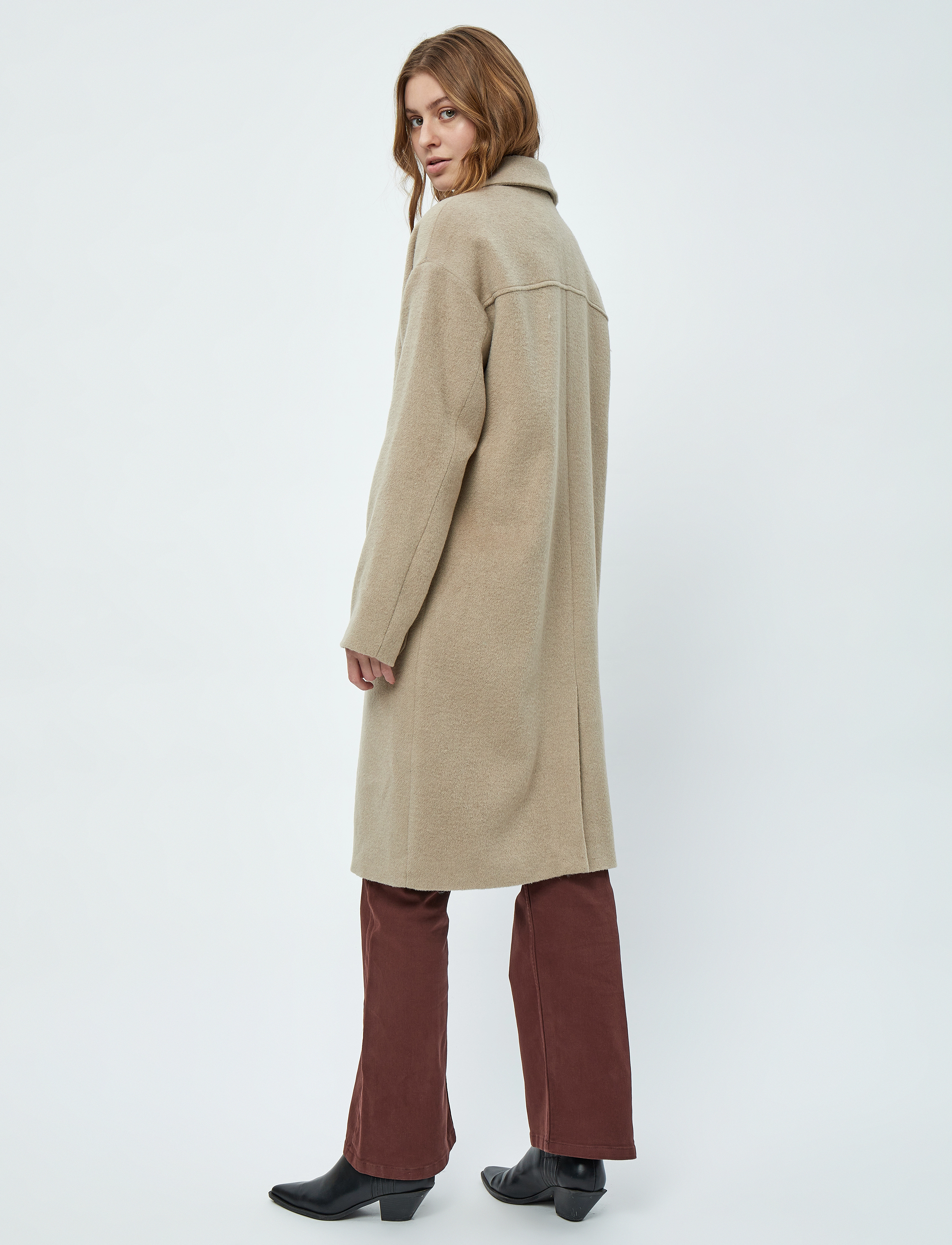 Minus - MSSally Wool Coat - cobblestone - 3