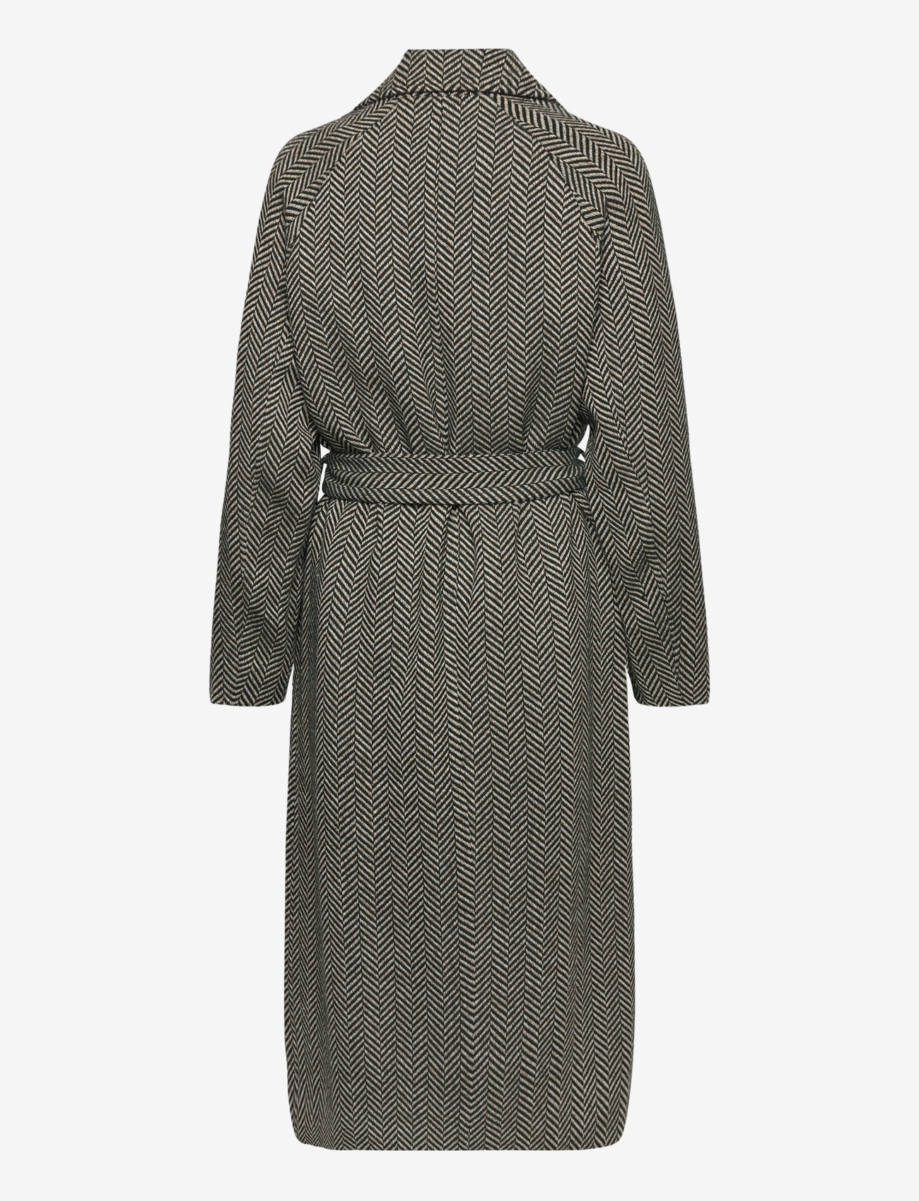 Minus - MSNatalie Woolen Belted Coat - jungle green - 2