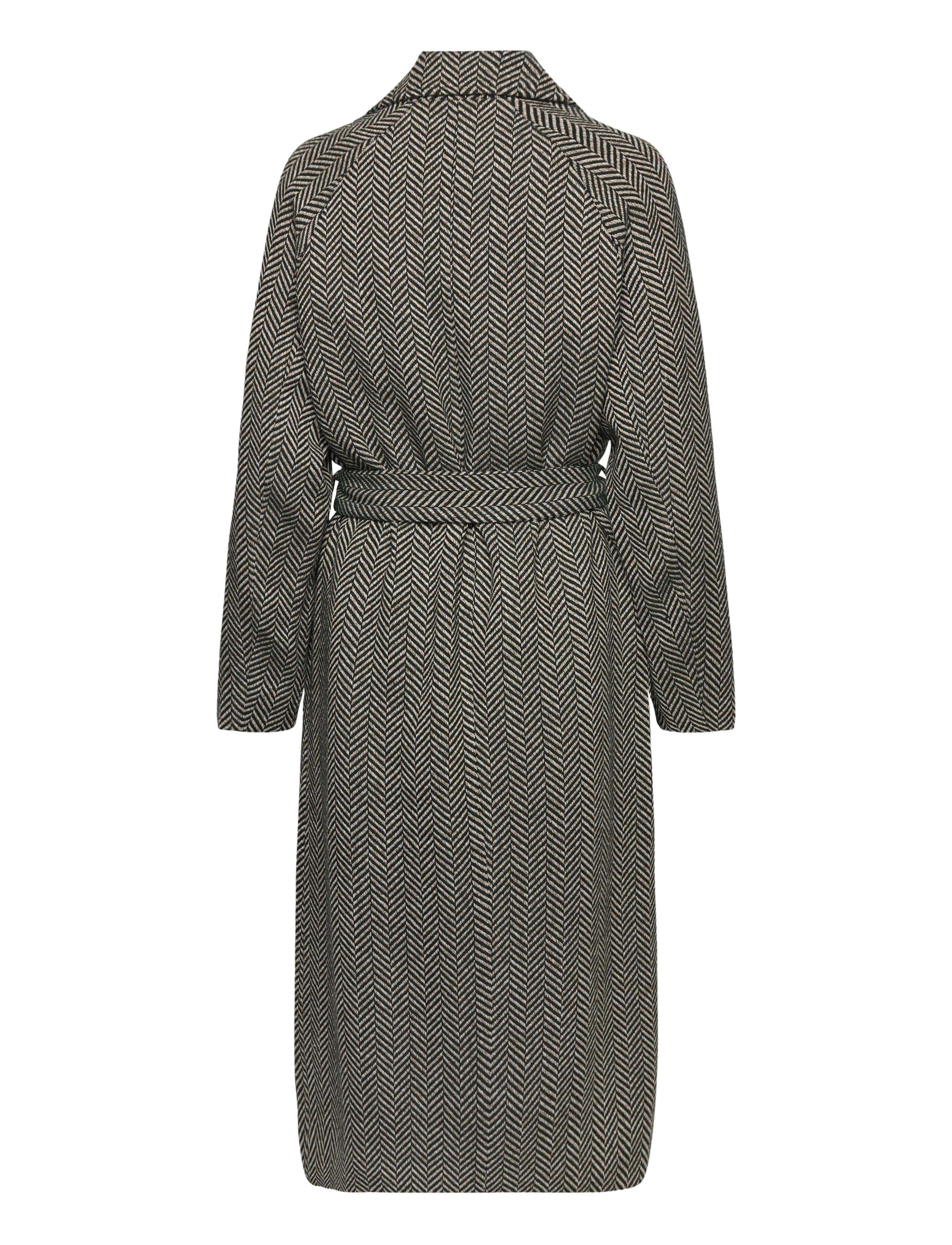 Minus - MSNatalie Woolen Belted Coat - jungle green - 2
