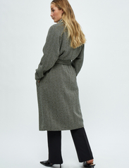 Minus - MSNatalie Woolen Belted Coat - winter coats - jungle green - 3