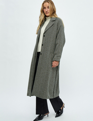 Minus - MSNatalie Woolen Belted Coat - winter coats - jungle green - 5