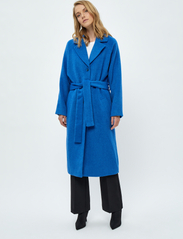 Minus - MSGloria Wool Belted Coat - winter coats - imperial blue - 2