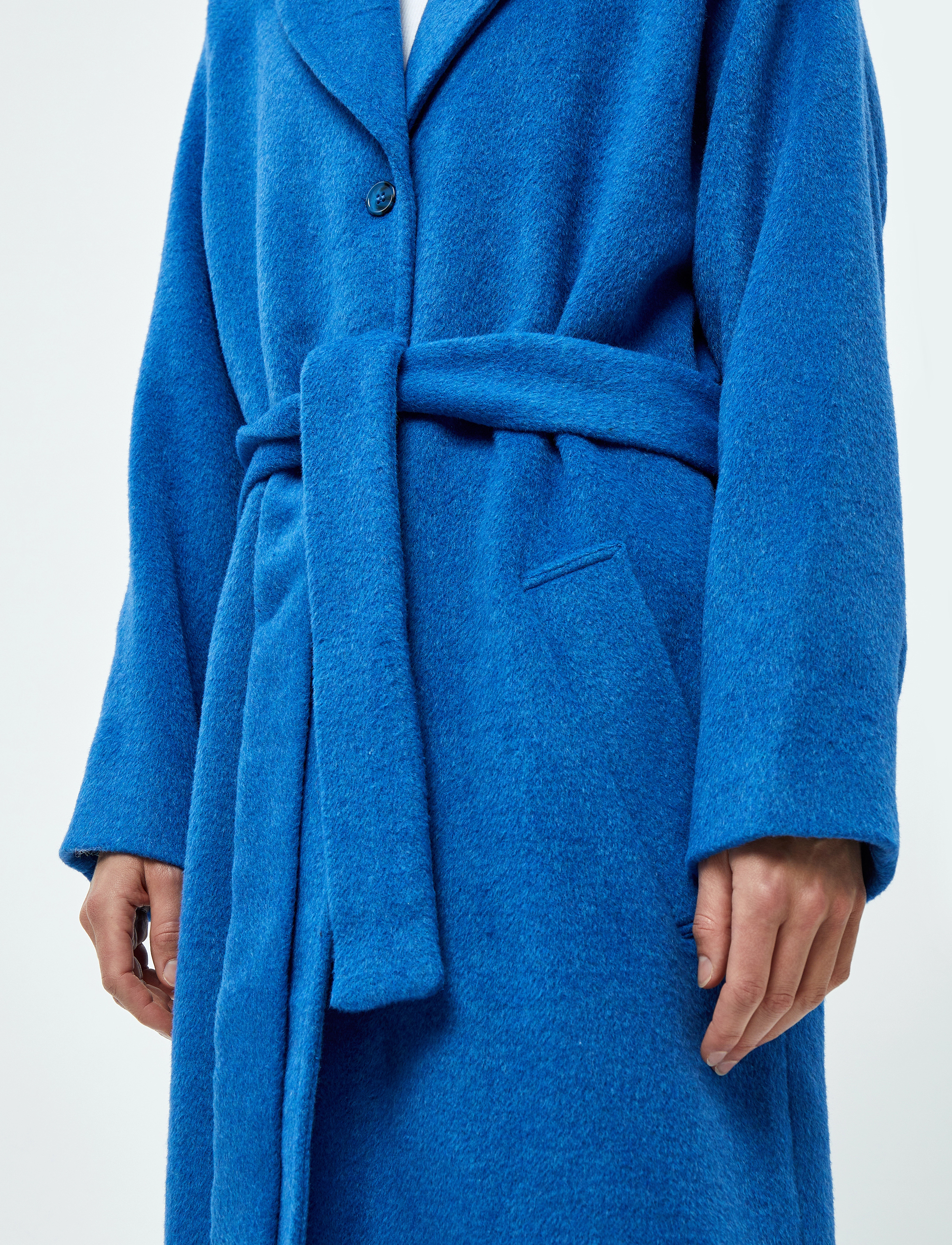 Minus - MSGloria Wool Belted Coat - imperial blue - 3