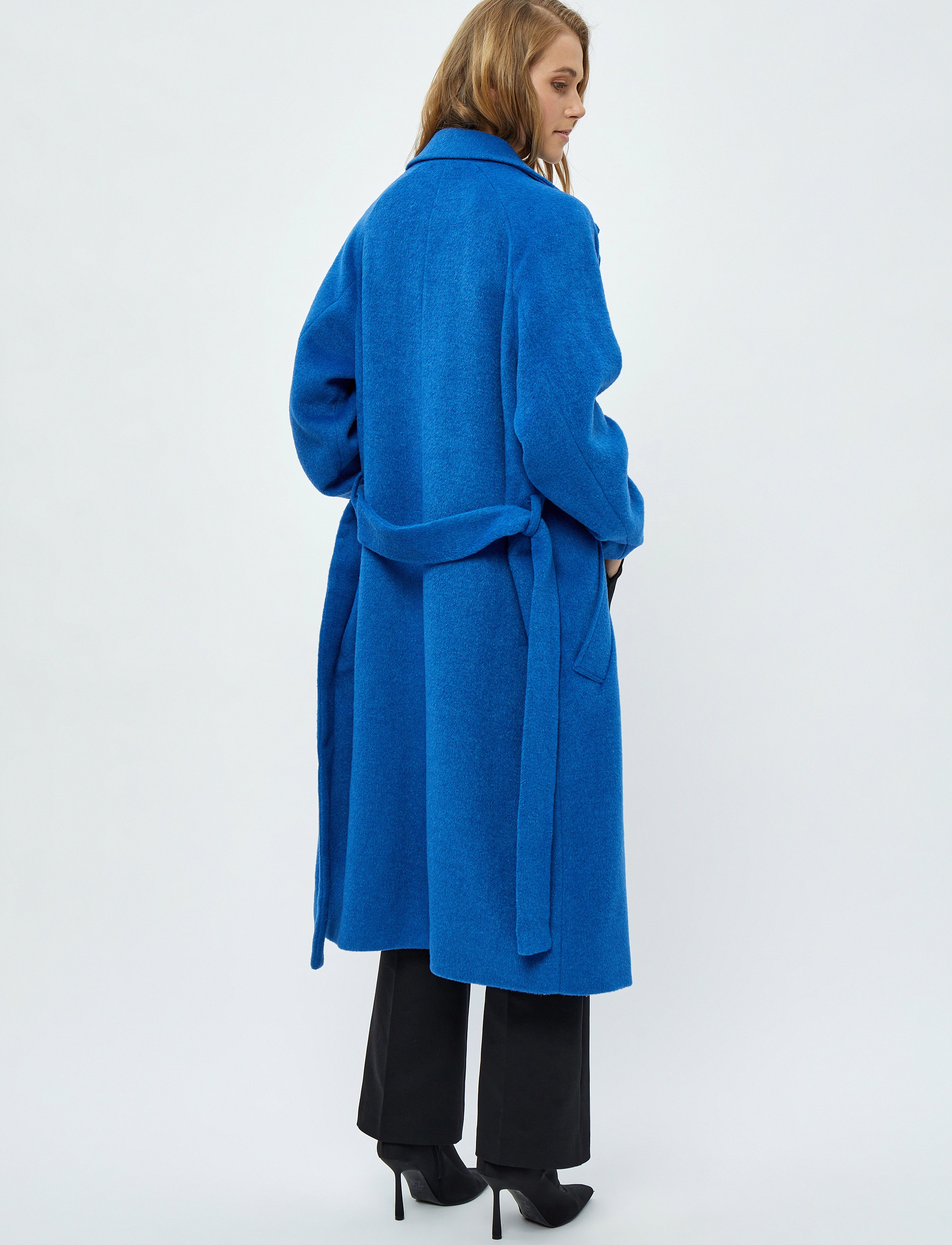 Minus - MSGloria Wool Belted Coat - imperial blue - 4